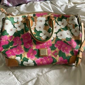 New Dooney and Bourke Pink and White Floral Bag